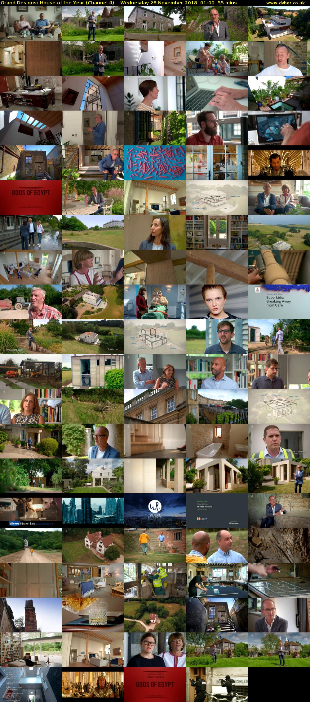 Grand Designs: House of the Year (Channel 4) Wednesday 28 November 2018 01:00 - 01:55