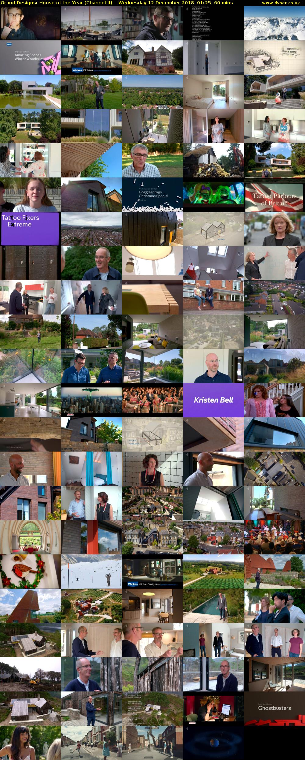 Grand Designs: House of the Year (Channel 4) Wednesday 12 December 2018 01:25 - 02:25