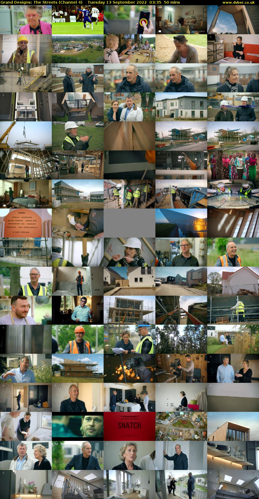 Grand Designs: The Streets (Channel 4) Tuesday 13 September 2022 03:35 - 04:25