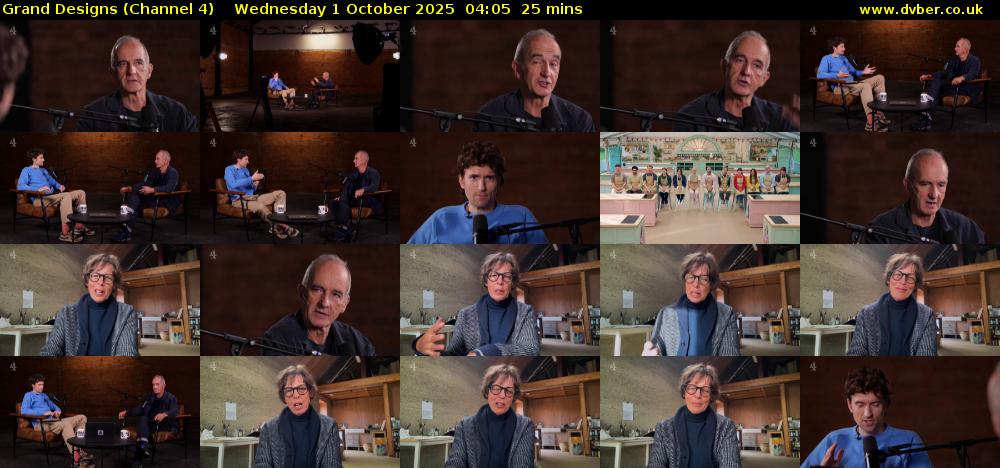 Grand Designs (Channel 4) Wednesday 1 October 2025 04:05 - 04:30