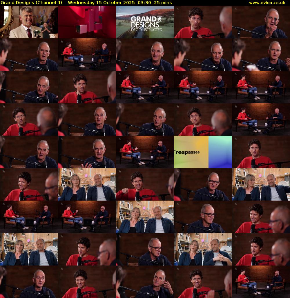 Grand Designs (Channel 4) Wednesday 15 October 2025 03:30 - 03:55