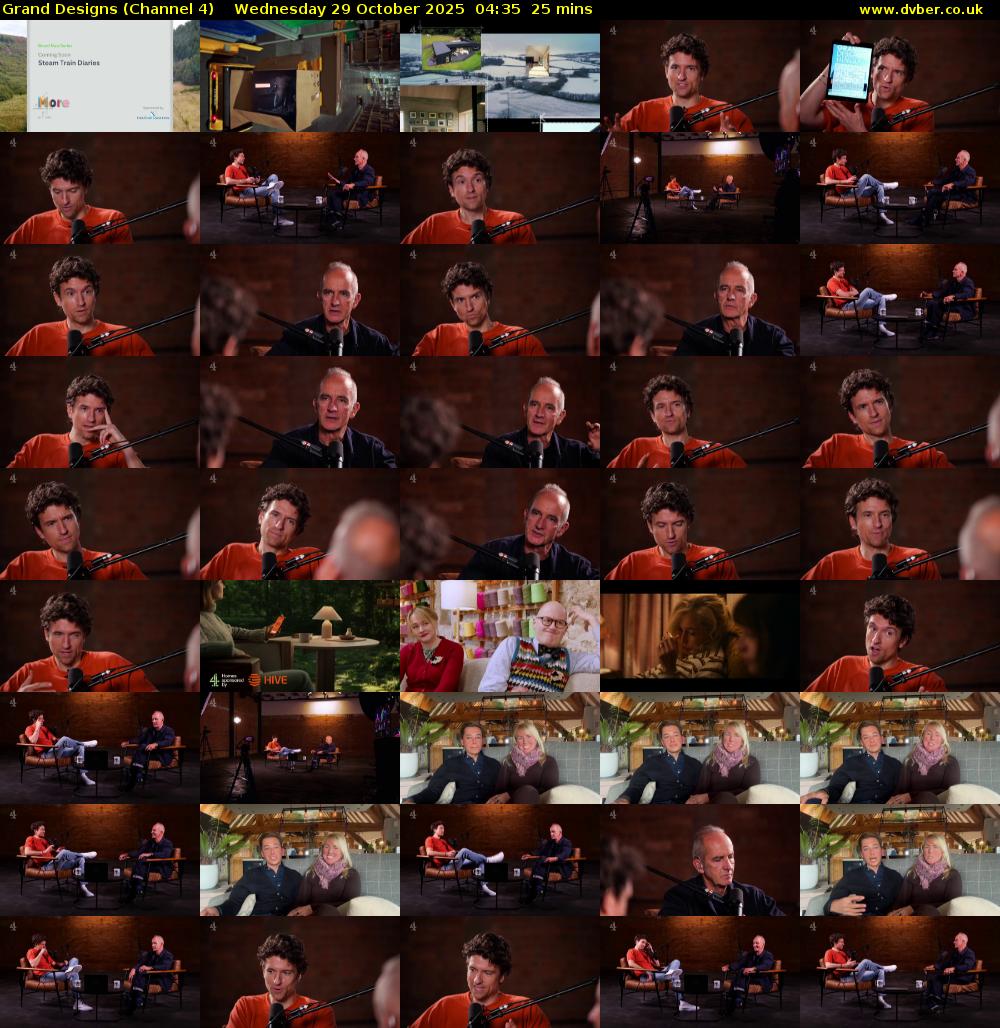 Grand Designs (Channel 4) Wednesday 29 October 2025 04:35 - 05:00