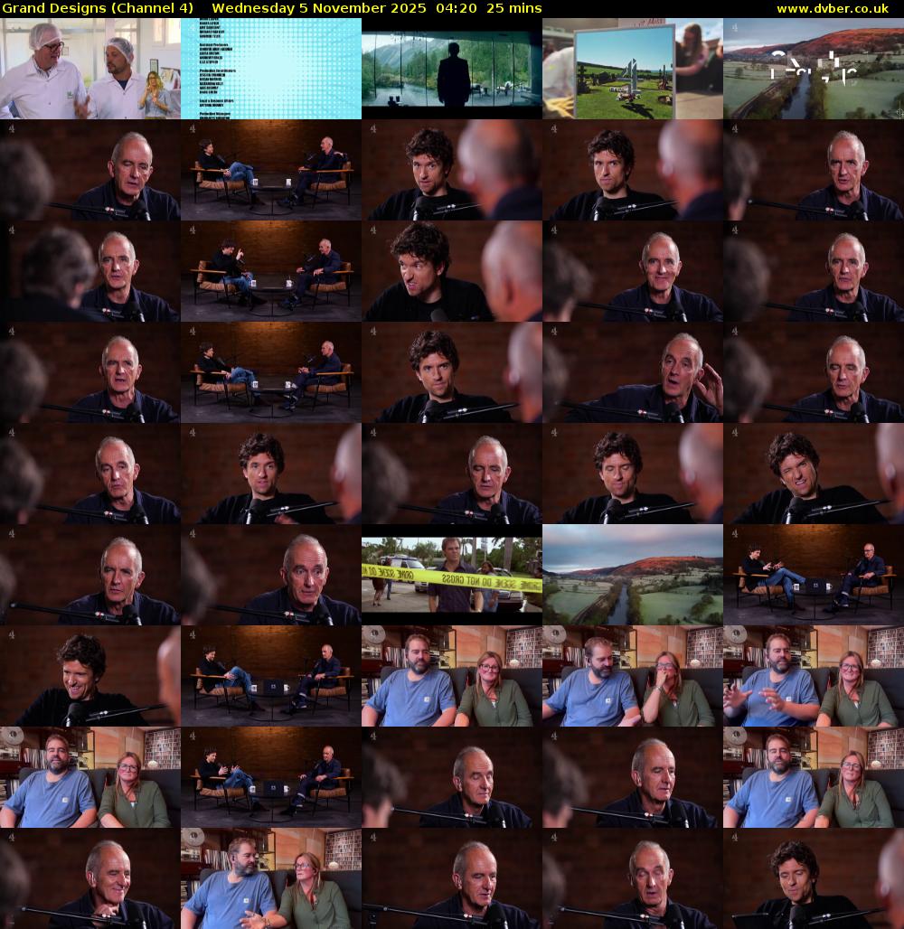 Grand Designs (Channel 4) Wednesday 5 November 2025 04:20 - 04:45