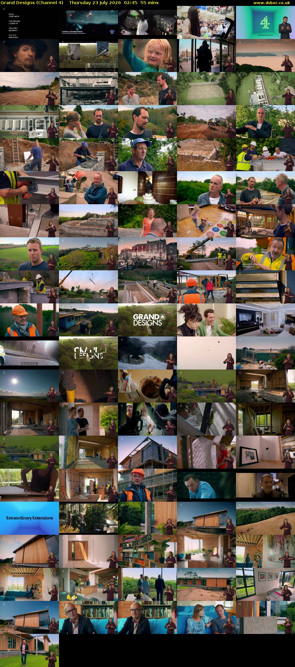 Grand Designs (Channel 4) Thursday 23 July 2026 02:45 - 03:40
