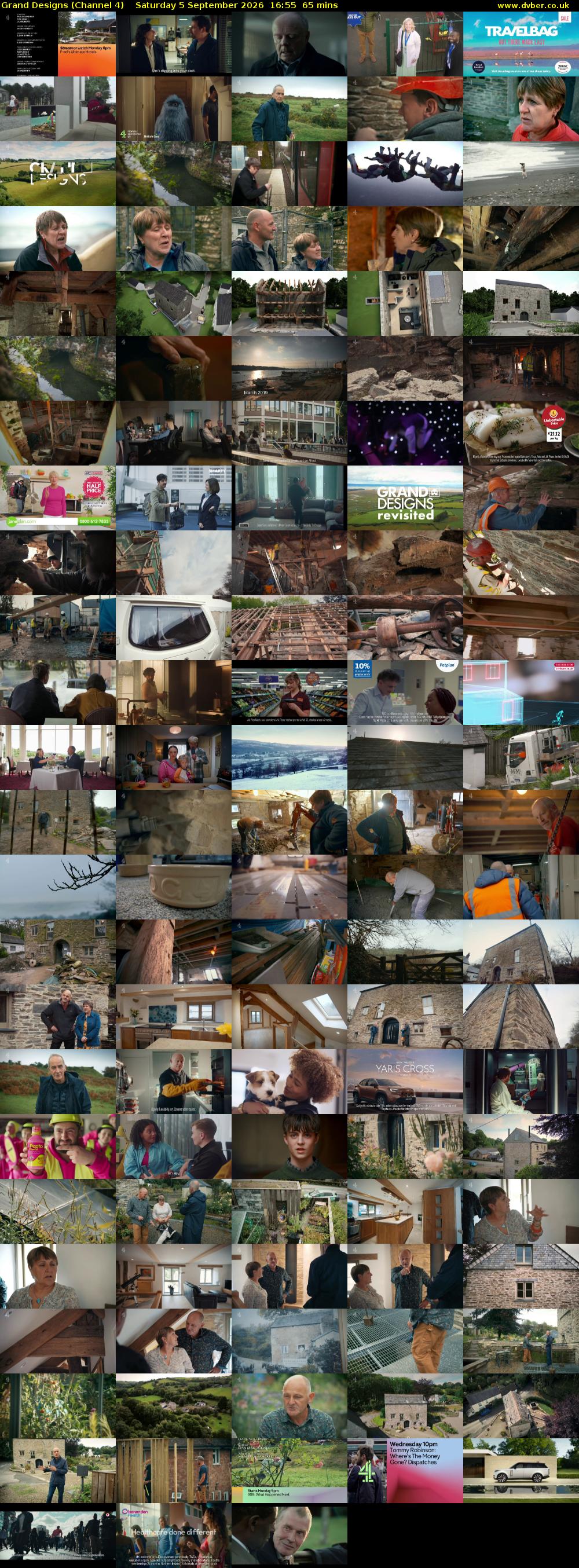 Grand Designs (Channel 4) Saturday 5 September 2026 16:55 - 18:00
