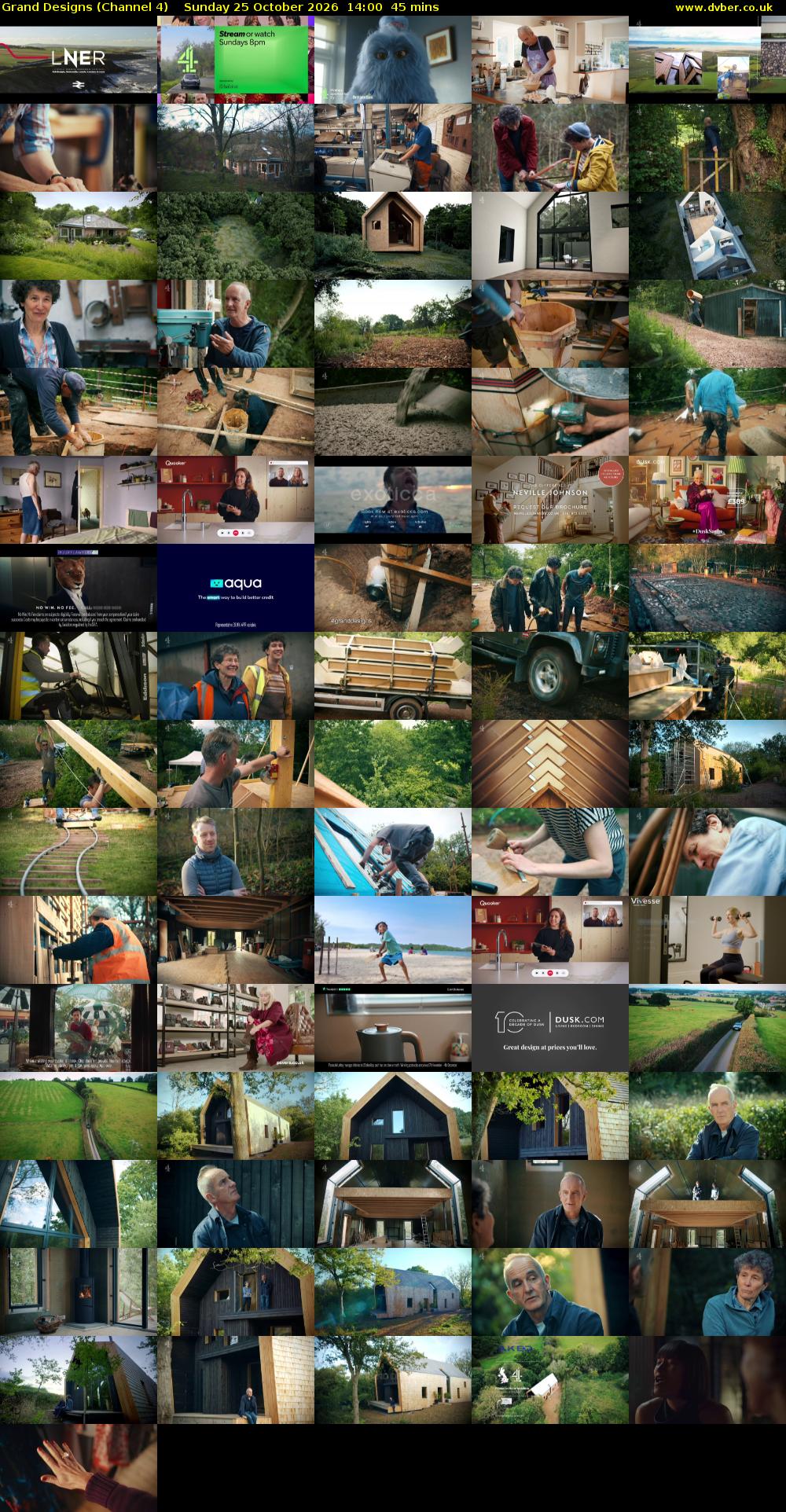 Grand Designs (Channel 4) Sunday 25 October 2026 14:00 - 14:45