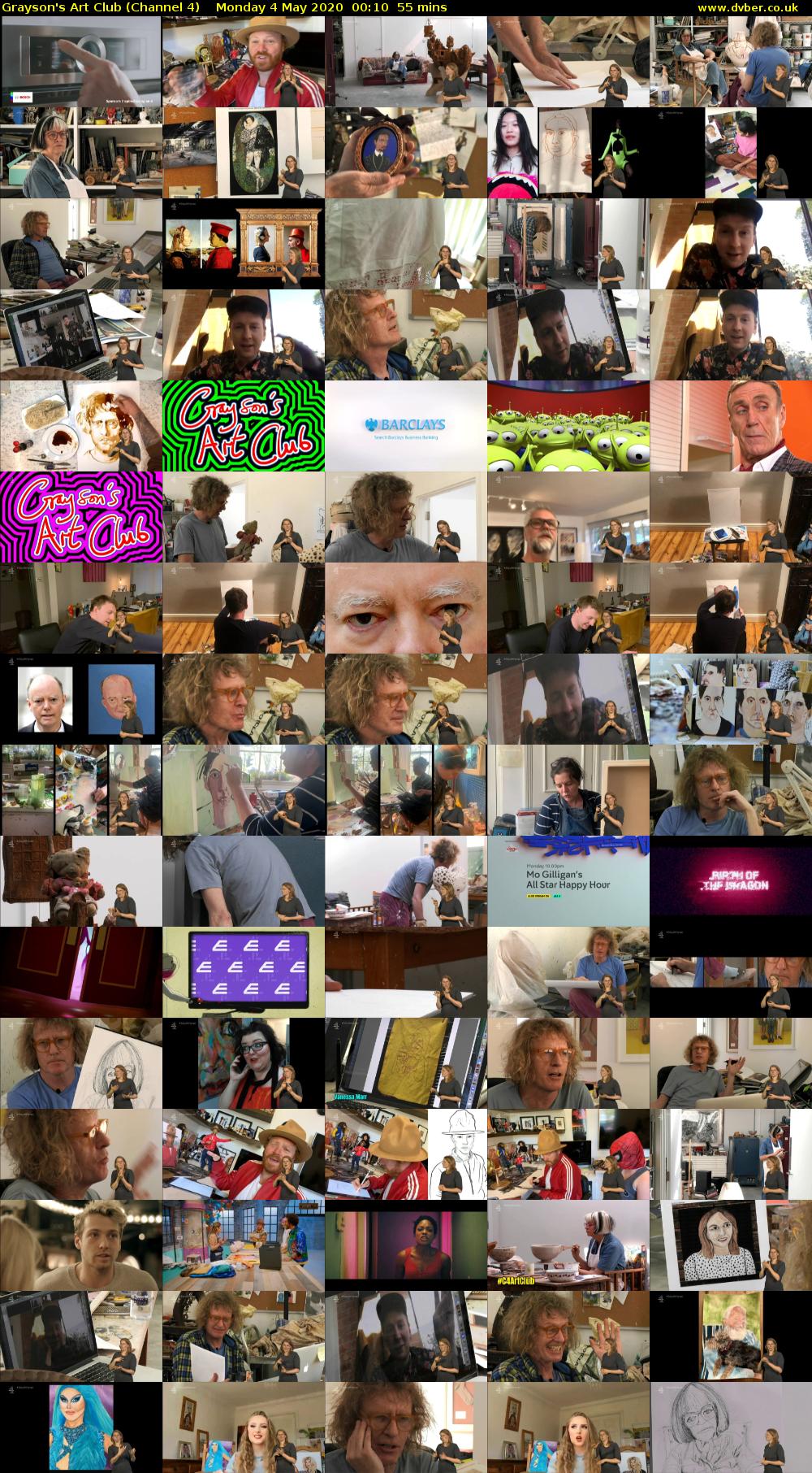 Grayson's Art Club (Channel 4) Monday 4 May 2020 00:10 - 01:05