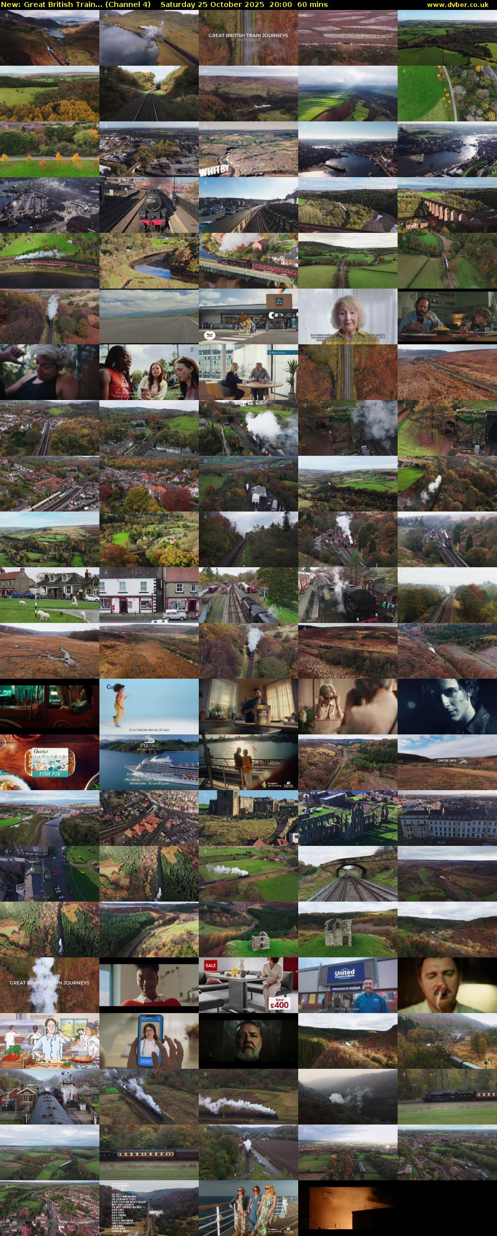Great British Train... (Channel 4) Saturday 25 October 2025 20:00 - 21:00