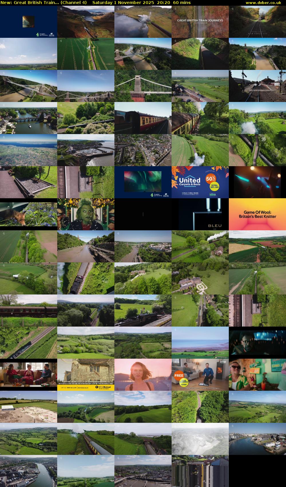 Great British Train... (Channel 4) Saturday 1 November 2025 20:20 - 21:20