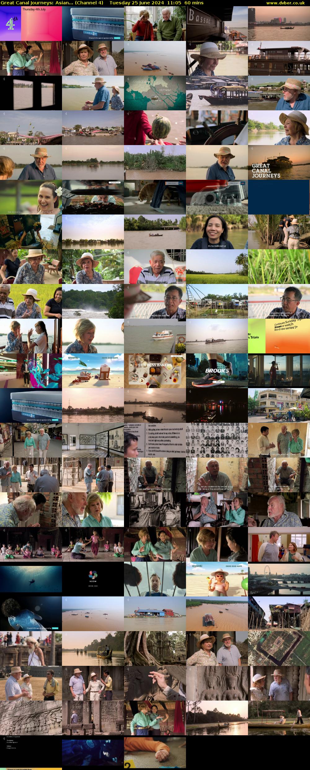 Great Canal Journeys: Asian... (Channel 4) Tuesday 25 June 2024 11:05 - 12:05