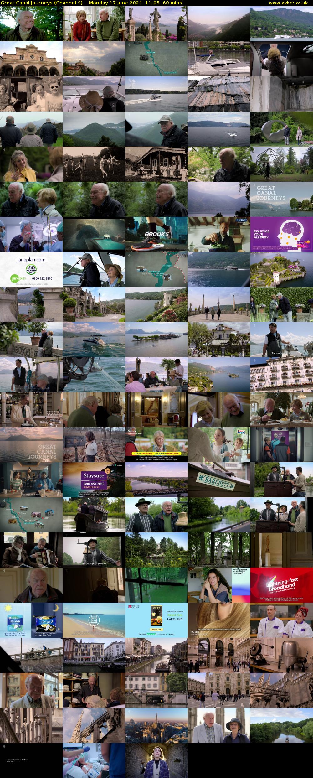 Great Canal Journeys (Channel 4) Monday 17 June 2024 11:05 - 12:05