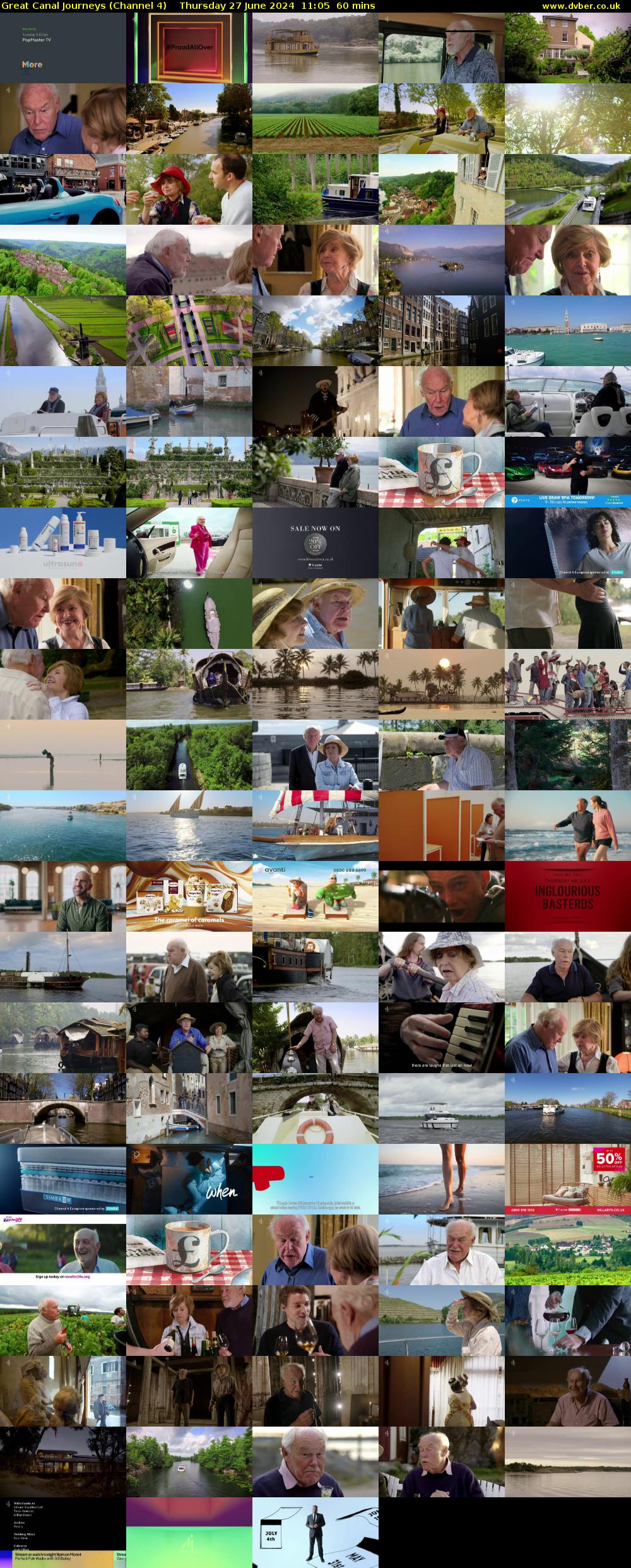 Great Canal Journeys (Channel 4) Thursday 27 June 2024 11:05 - 12:05