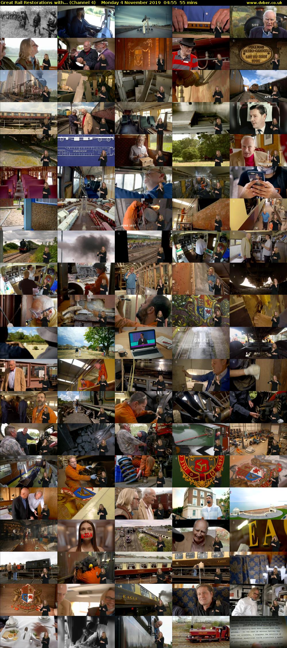 Great Rail Restorations with... (Channel 4) Monday 4 November 2019 04:55 - 05:50