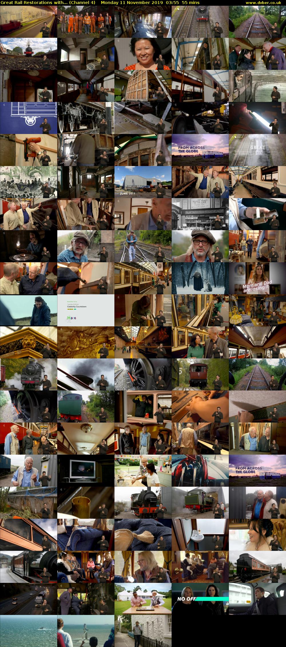 Great Rail Restorations with... (Channel 4) Monday 11 November 2019 03:55 - 04:50