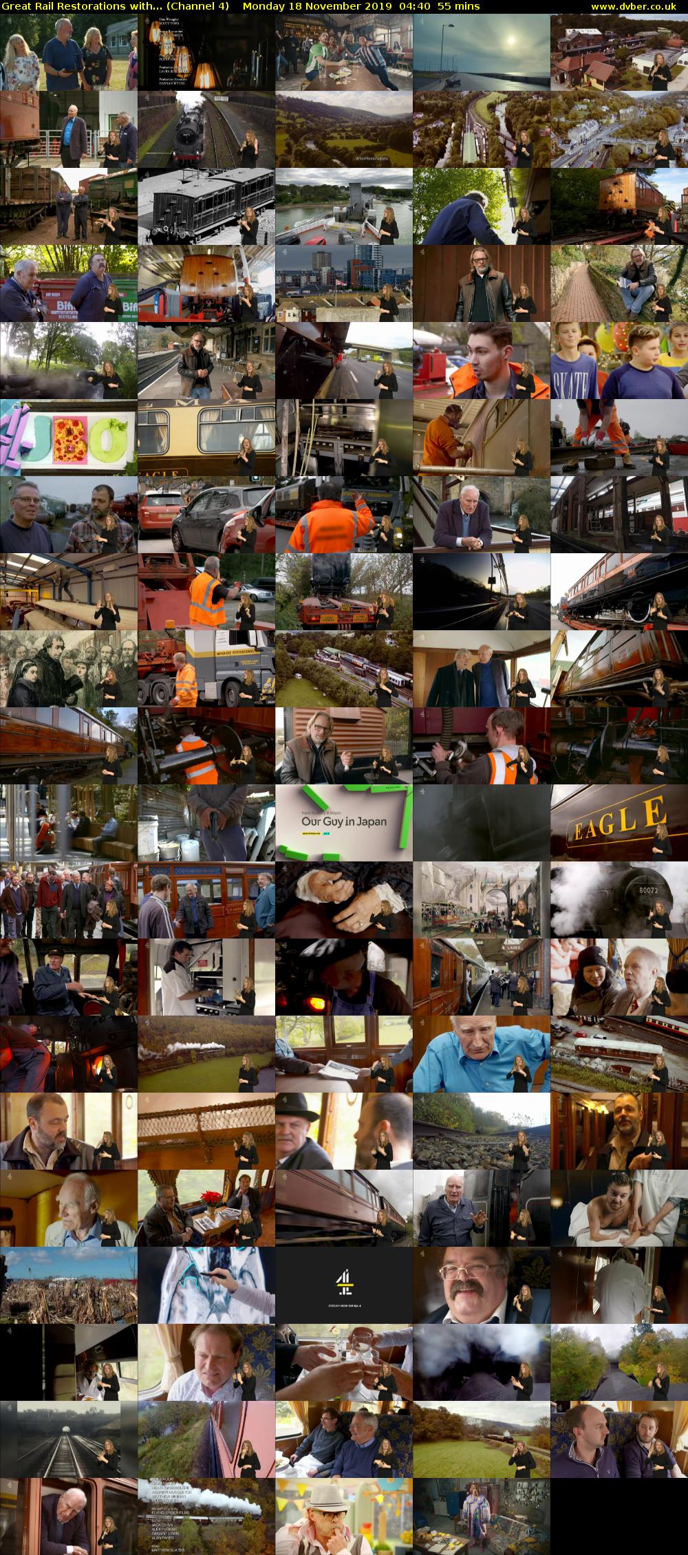 Great Rail Restorations with... (Channel 4) Monday 18 November 2019 04:40 - 05:35