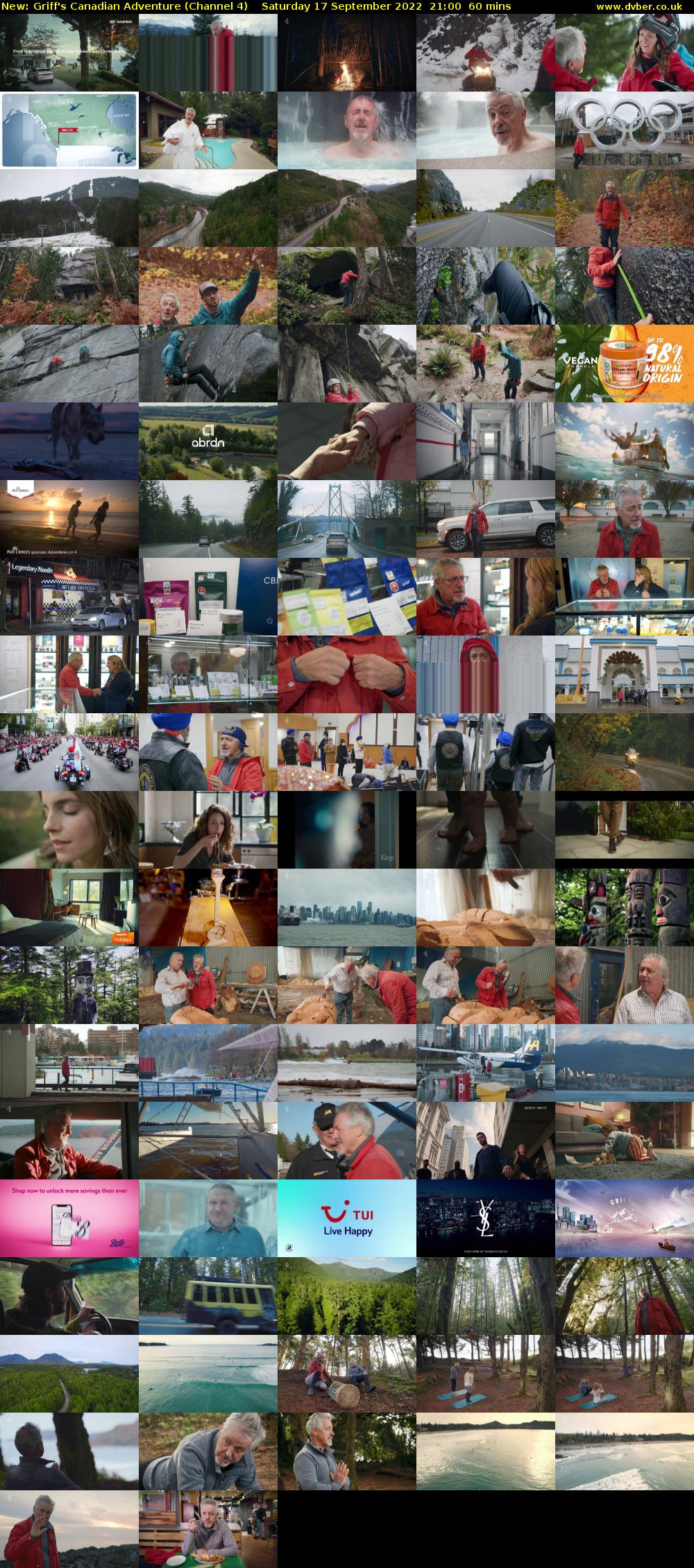 Griff's Canadian Adventure (Channel 4) Saturday 17 September 2022 21:00 - 22:00