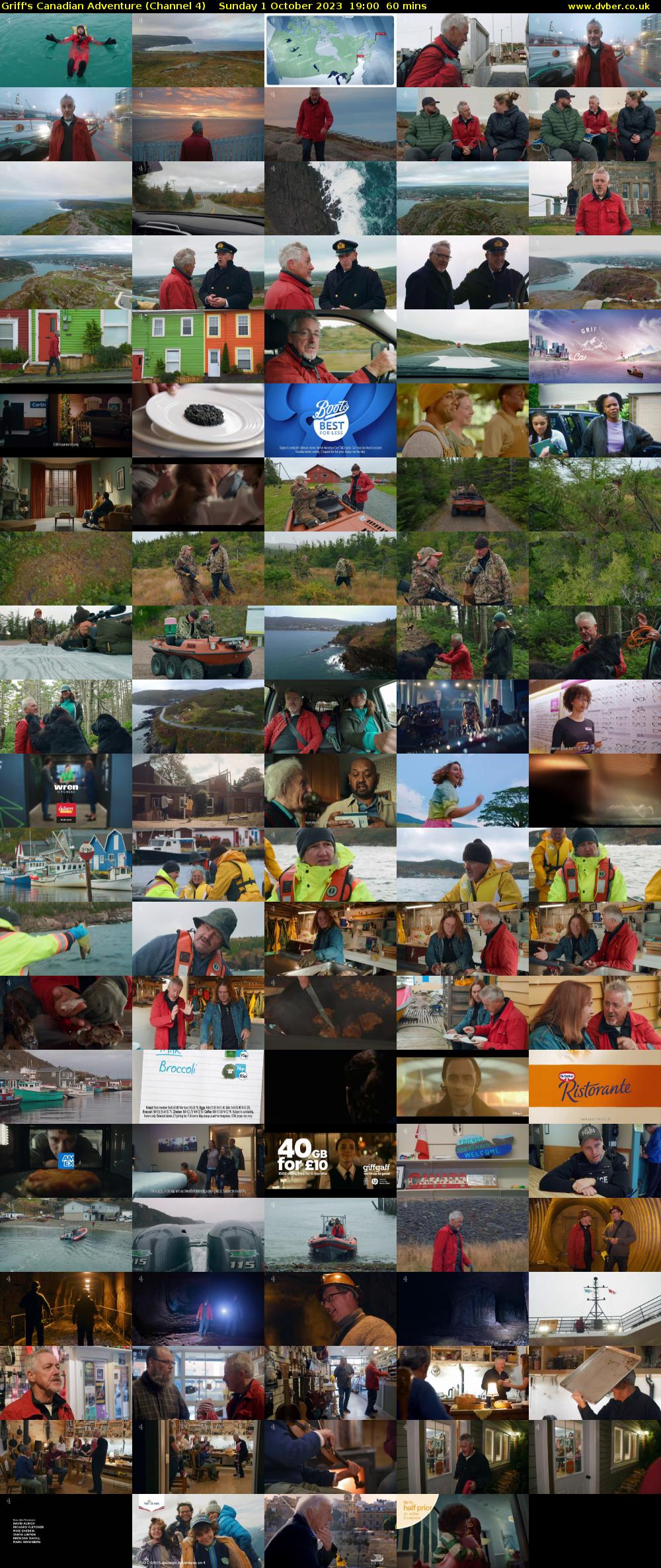 Griff's Canadian Adventure (Channel 4) Sunday 1 October 2023 19:00 - 20:00