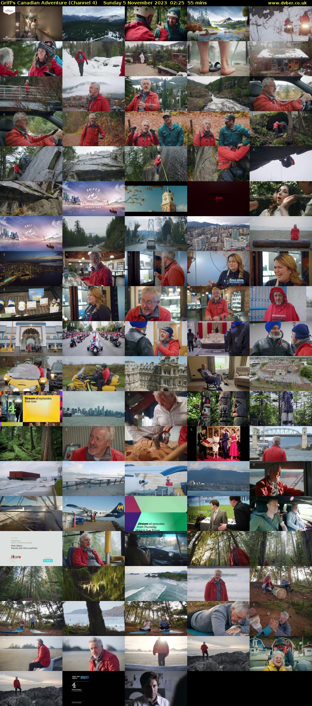 Griff's Canadian Adventure (Channel 4) Sunday 5 November 2023 02:25 - 03:20