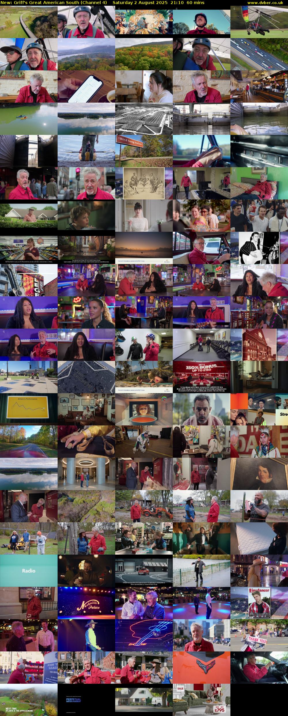 Griff's Great American South (Channel 4) Saturday 2 August 2025 21:10 - 22:10