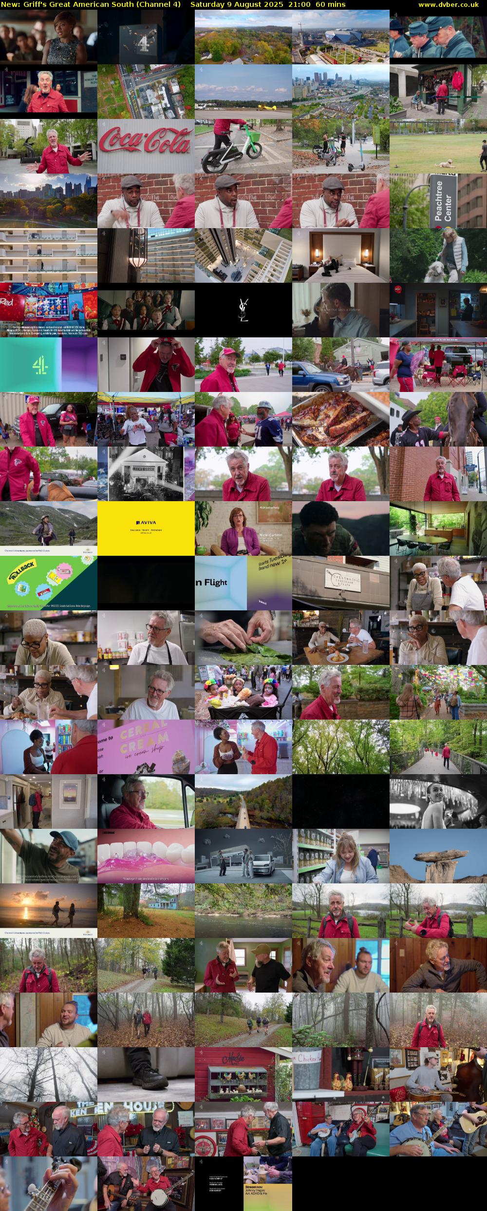 Griff's Great American South (Channel 4) Saturday 9 August 2025 21:00 - 22:00