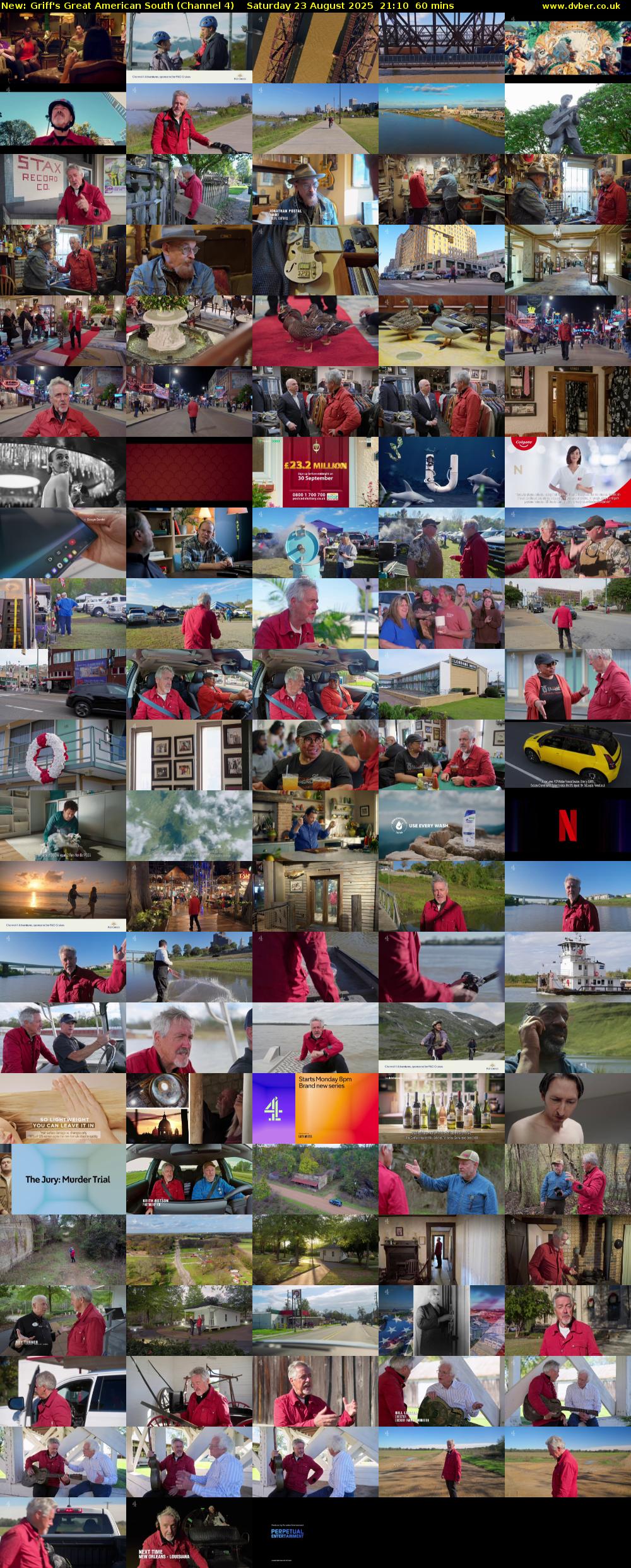 Griff's Great American South (Channel 4) Saturday 23 August 2025 21:10 - 22:10