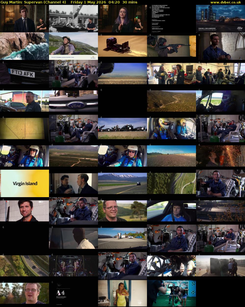 Guy Martin: Supervan (Channel 4) Friday 1 May 2026 04:20 - 04:50