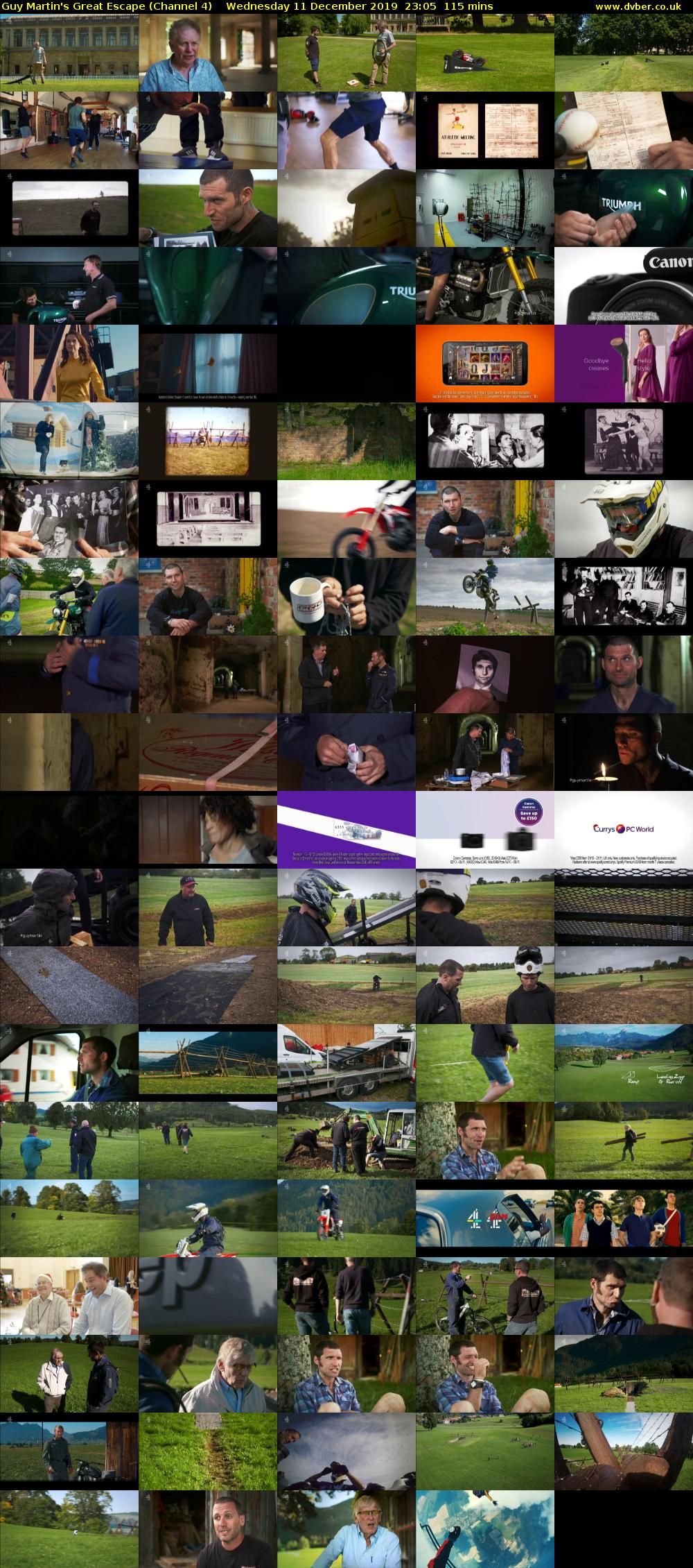 Guy Martin's Great Escape (Channel 4) Wednesday 11 December 2019 23:05 - 01:00