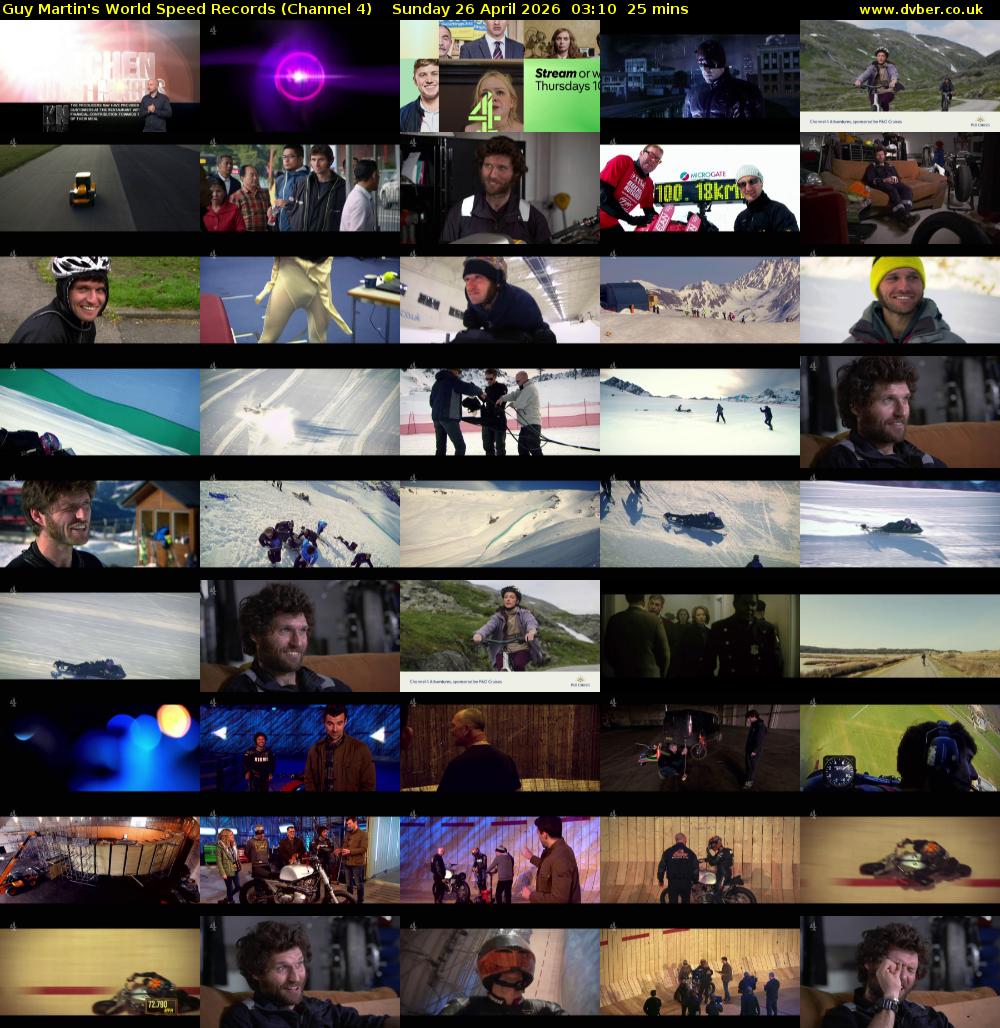 Guy Martin's World Speed Records (Channel 4) Sunday 26 April 2026 03:10 - 03:35