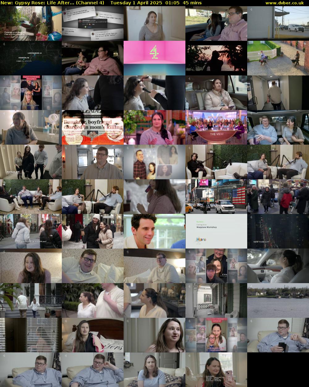 Gypsy Rose: Life After... (Channel 4) Tuesday 1 April 2025 01:05 - 01:50