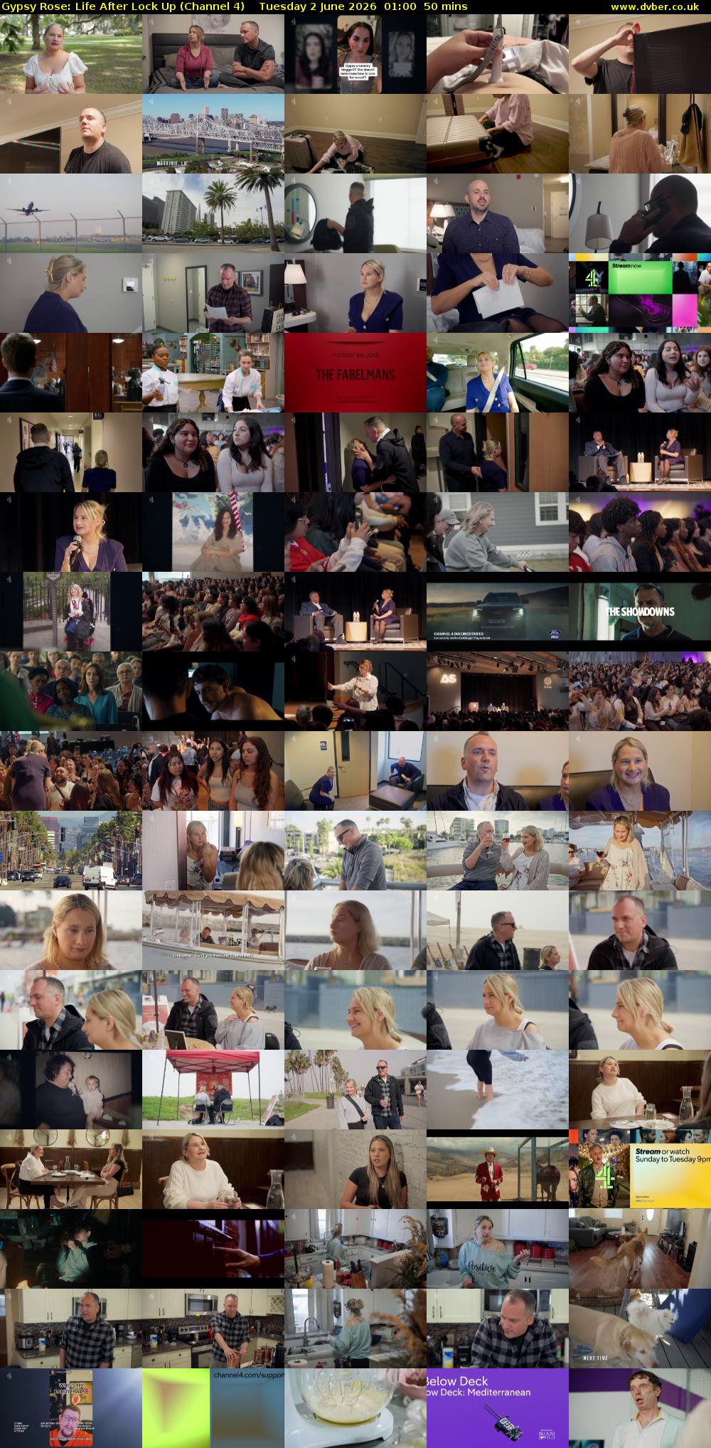 Gypsy Rose: Life After Lock Up (Channel 4) Tuesday 2 June 2026 01:00 - 01:50