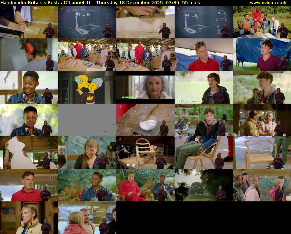 Handmade: Britain's Best... (Channel 4) Thursday 18 December 2025 03:35 - 04:30