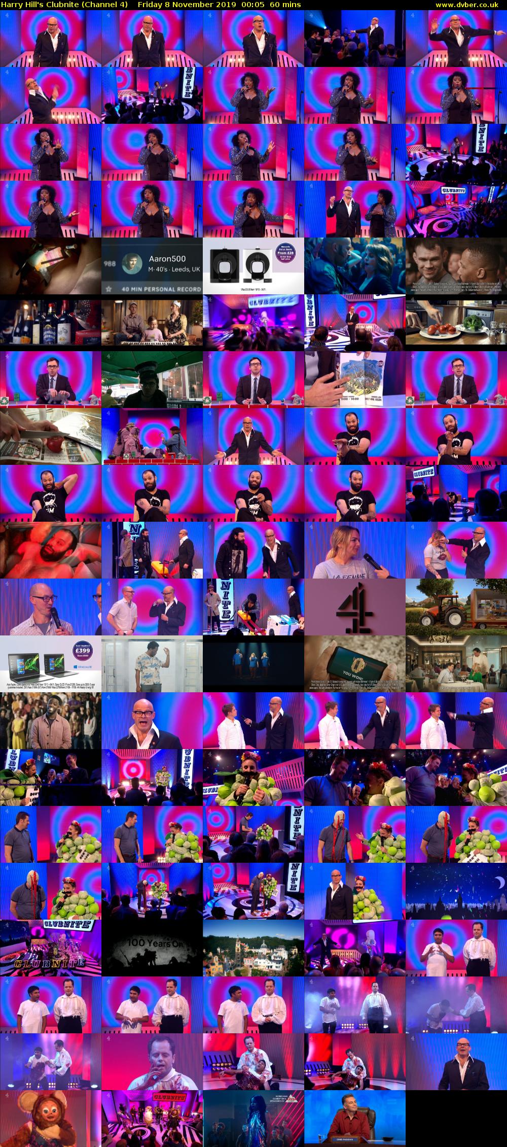 Harry Hill's Clubnite (Channel 4) Friday 8 November 2019 00:05 - 01:05