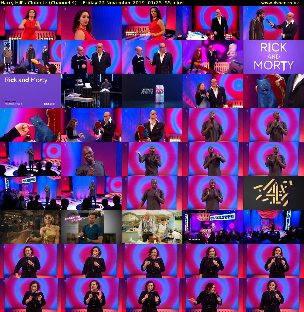 Harry Hill's Clubnite (Channel 4) Friday 22 November 2019 01:25 - 02:20