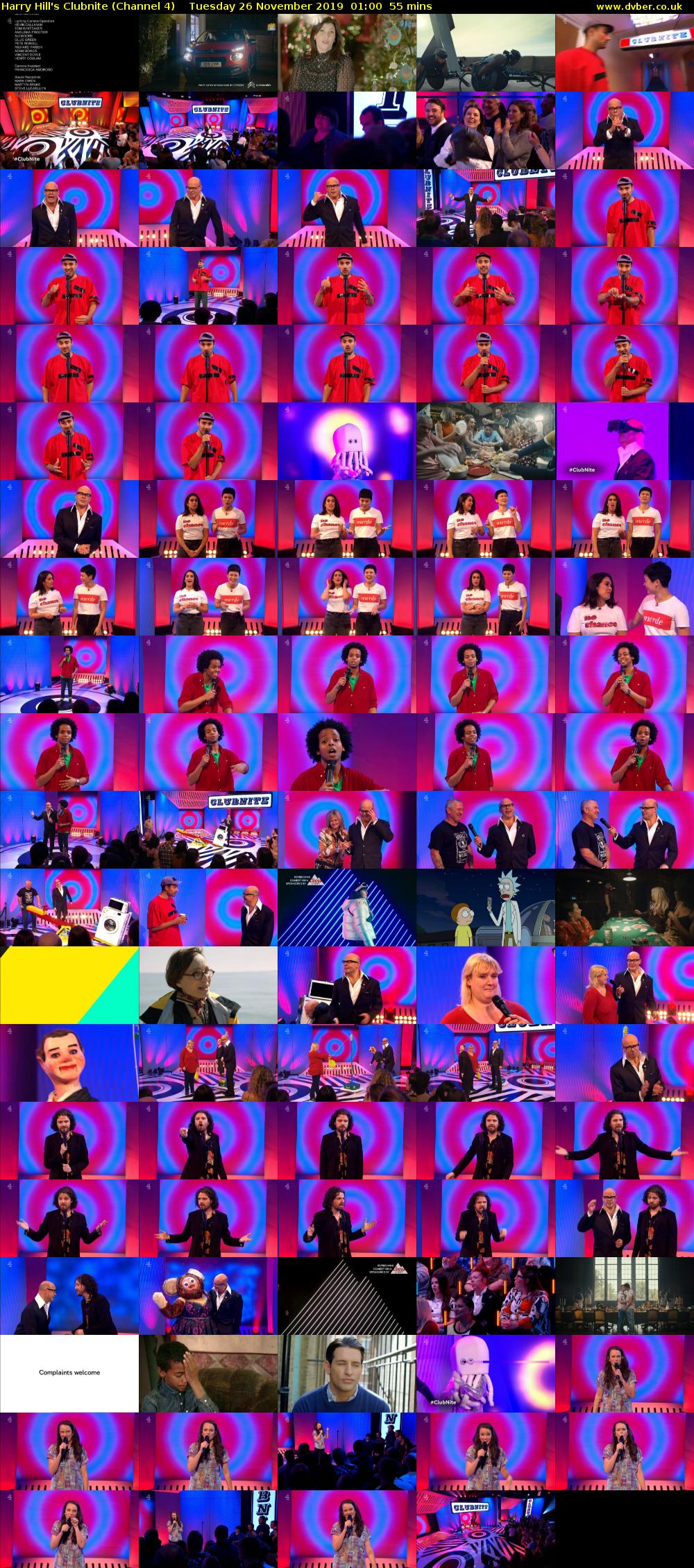 Harry Hill's Clubnite (Channel 4) Tuesday 26 November 2019 01:00 - 01:55