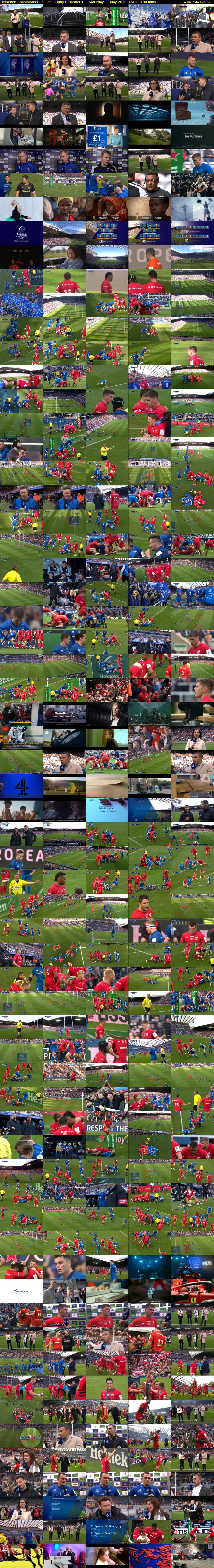 Heineken Champions Cup Final Rugby (Channel 4) Saturday 11 May 2019 16:30 - 19:30