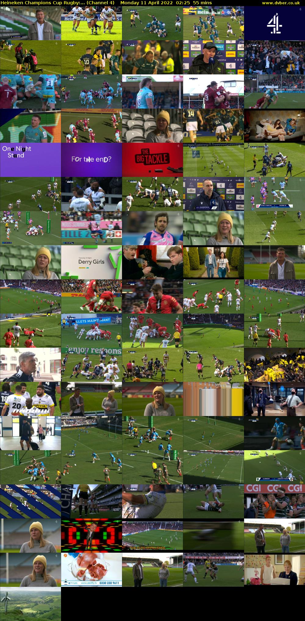 Heineken Champions Cup Rugby:... (Channel 4) Monday 11 April 2022 02:25 - 03:20