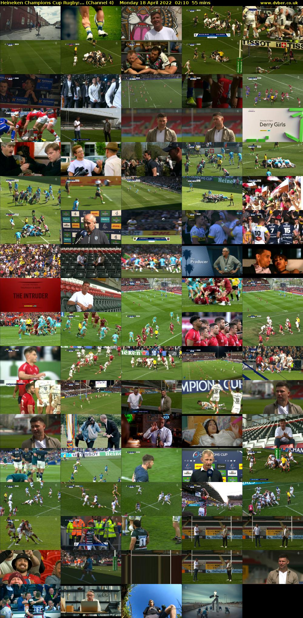 Heineken Champions Cup Rugby:... (Channel 4) Monday 18 April 2022 02:10 - 03:05