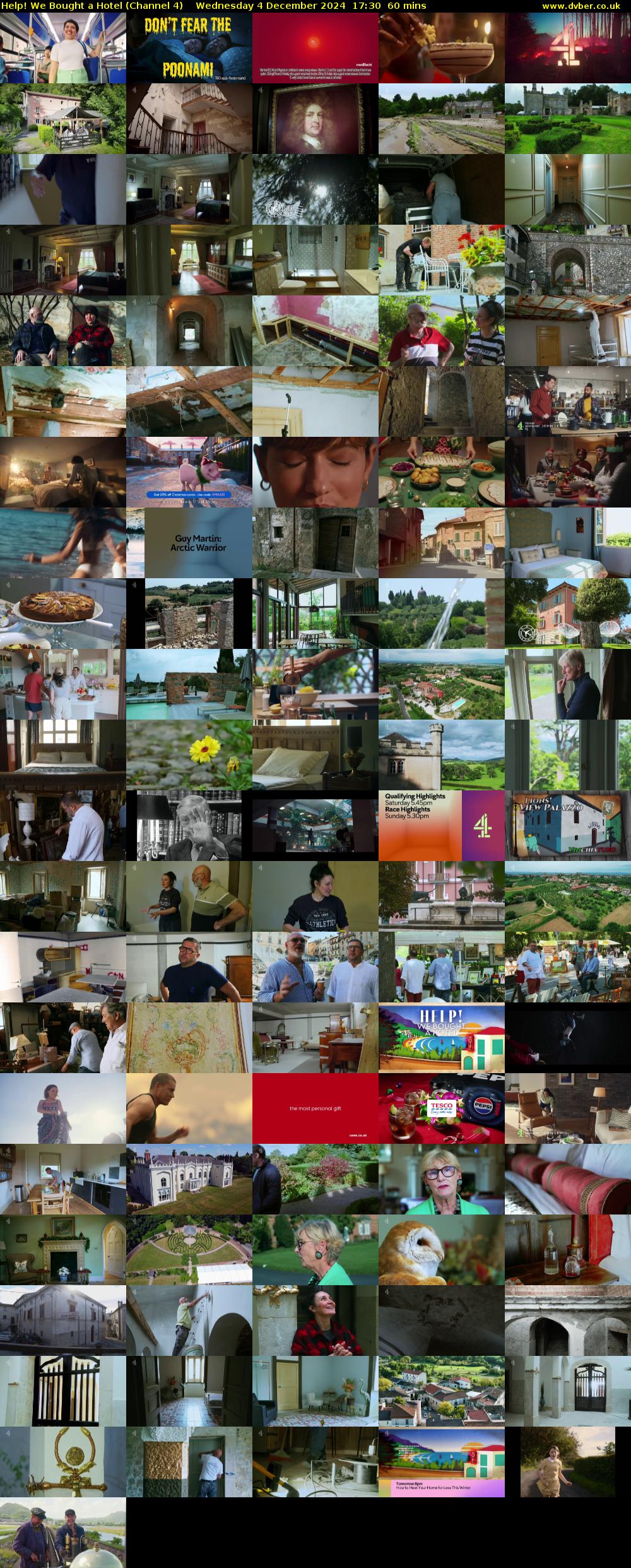 Help! We Bought a Hotel (Channel 4) Wednesday 4 December 2024 17:30 - 18:30