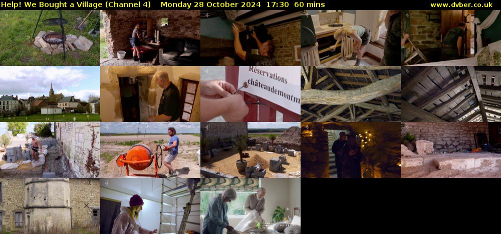 Help! We Bought a Village (Channel 4) Monday 28 October 2024 17:30 - 18:30