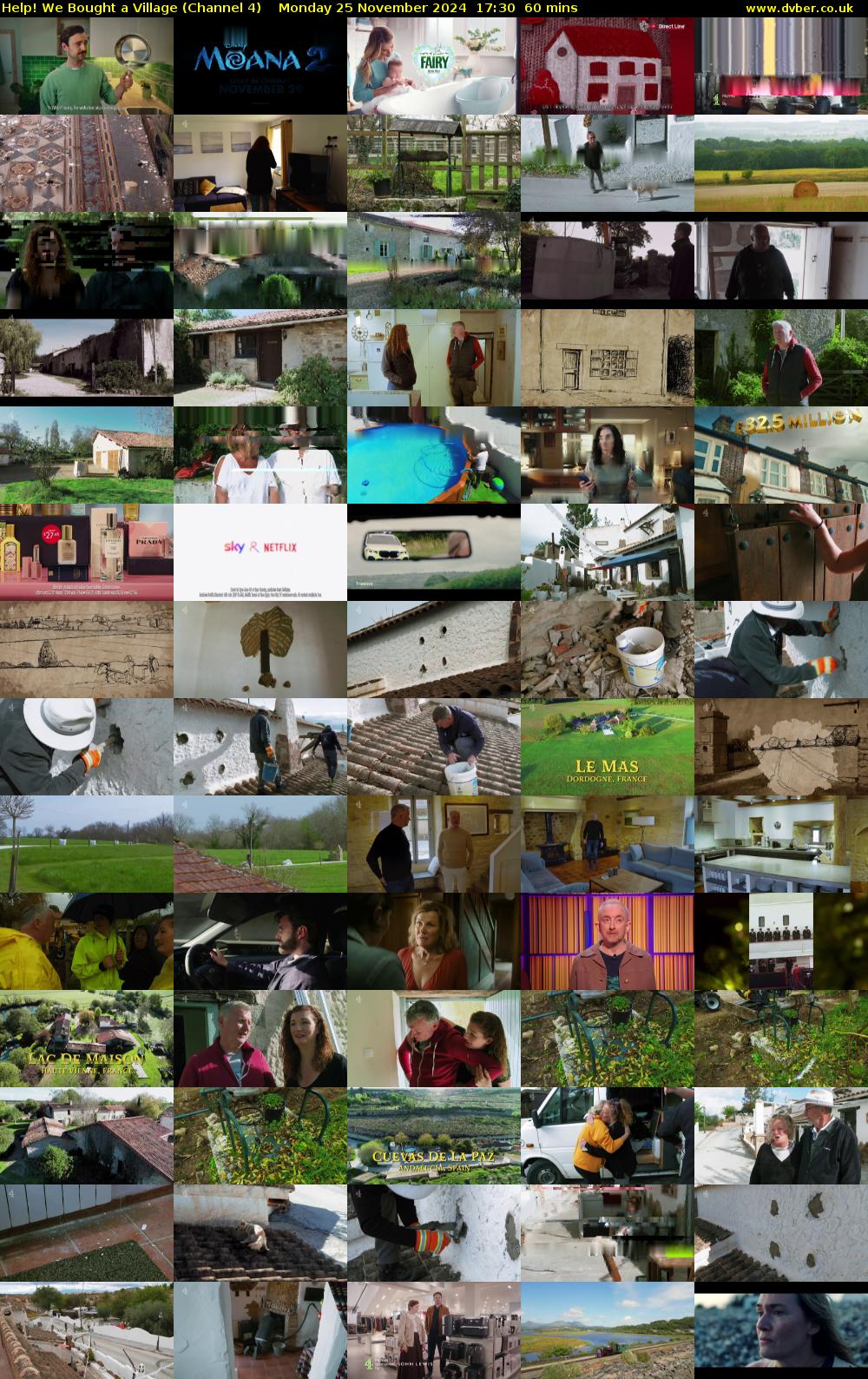 Help! We Bought a Village (Channel 4) Monday 25 November 2024 17:30 - 18:30