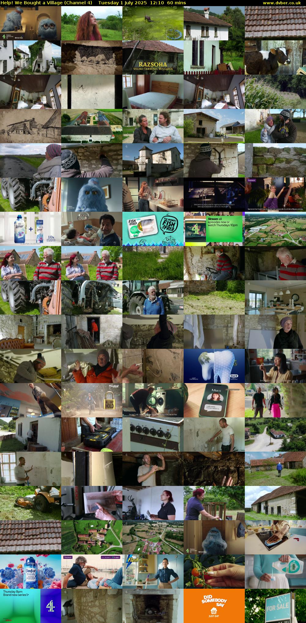 Help! We Bought a Village (Channel 4) Tuesday 1 July 2025 12:10 - 13:10