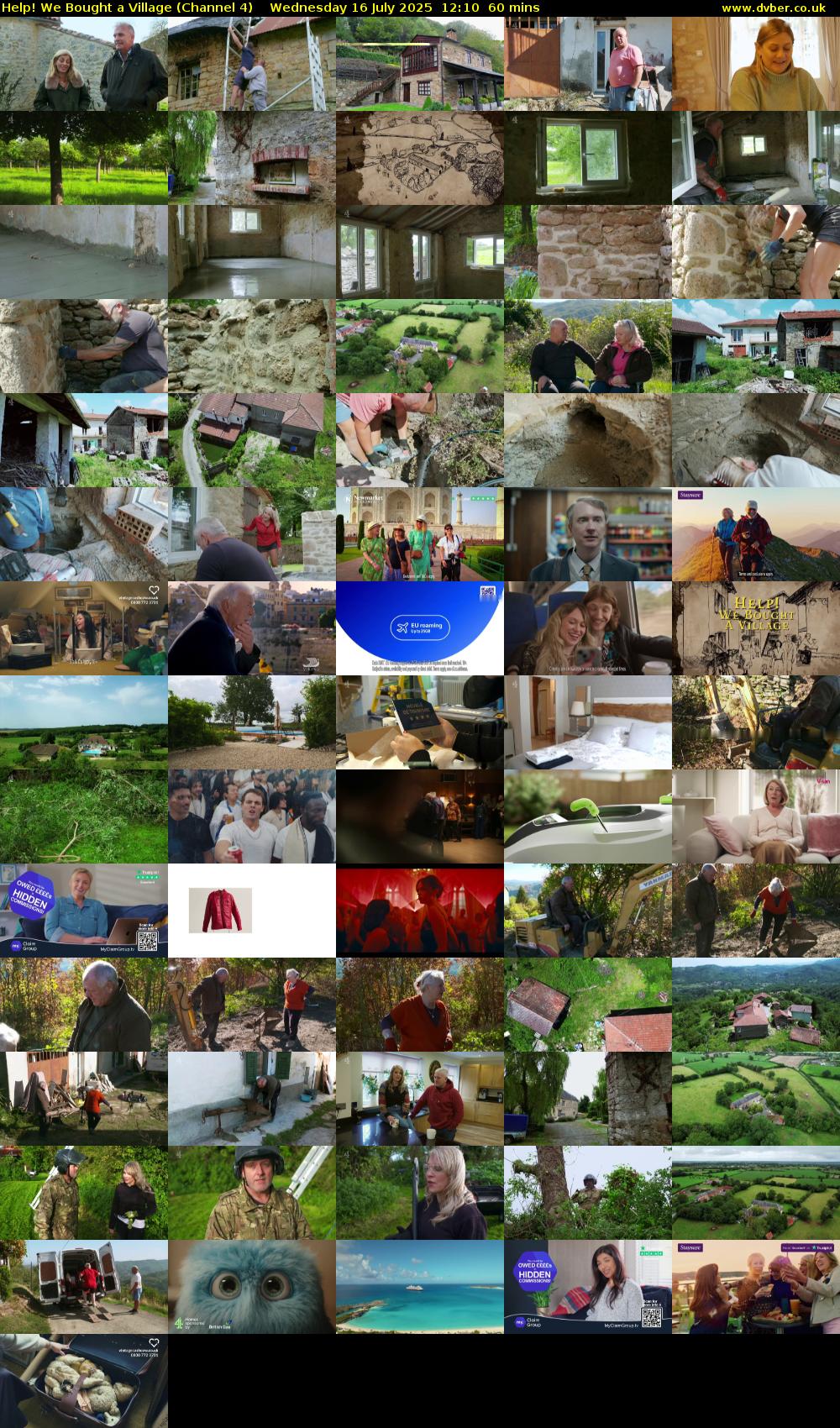 Help! We Bought a Village (Channel 4) Wednesday 16 July 2025 12:10 - 13:10