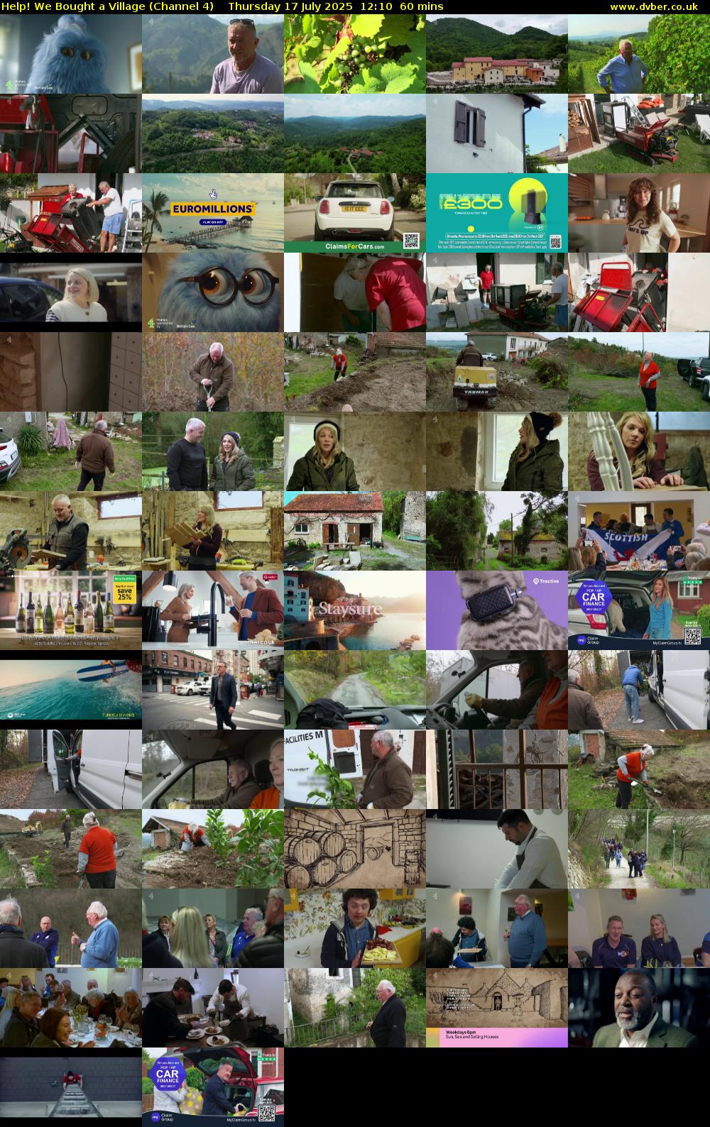 Help! We Bought a Village (Channel 4) Thursday 17 July 2025 12:10 - 13:10