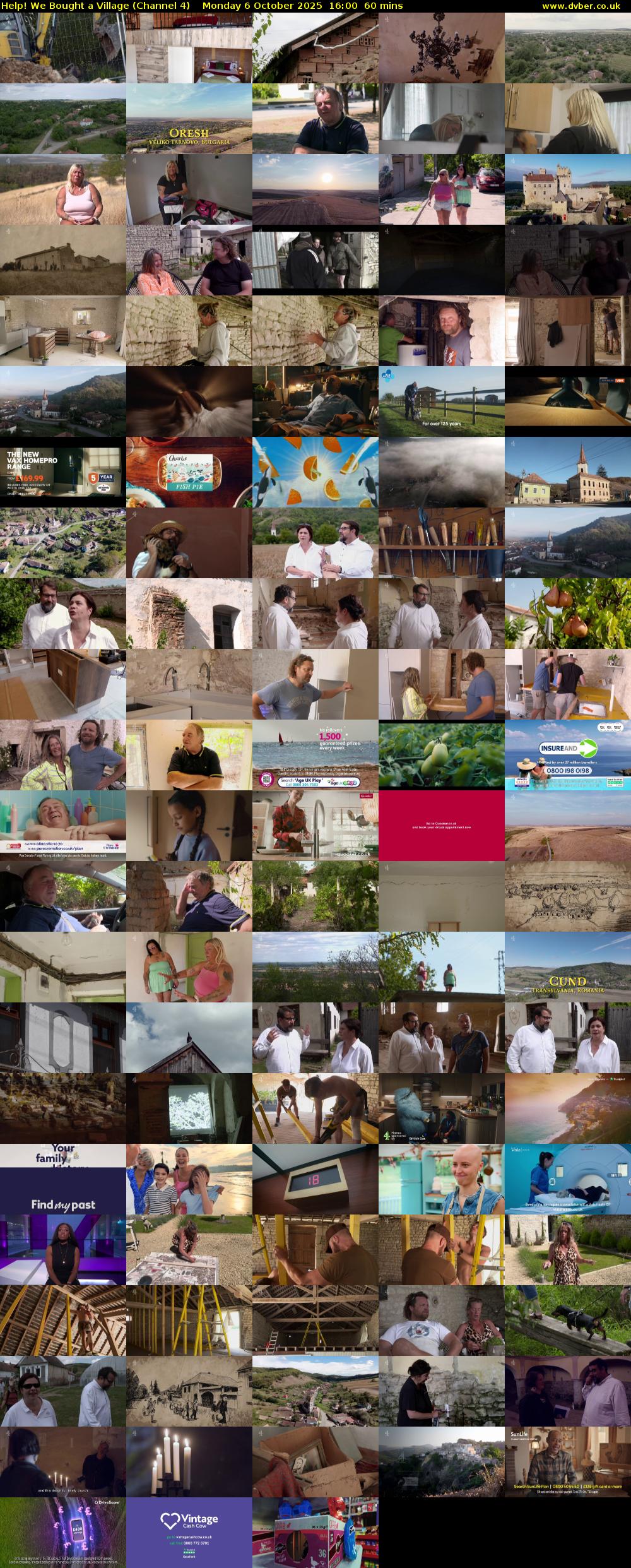 Help! We Bought a Village (Channel 4) Monday 6 October 2025 16:00 - 17:00