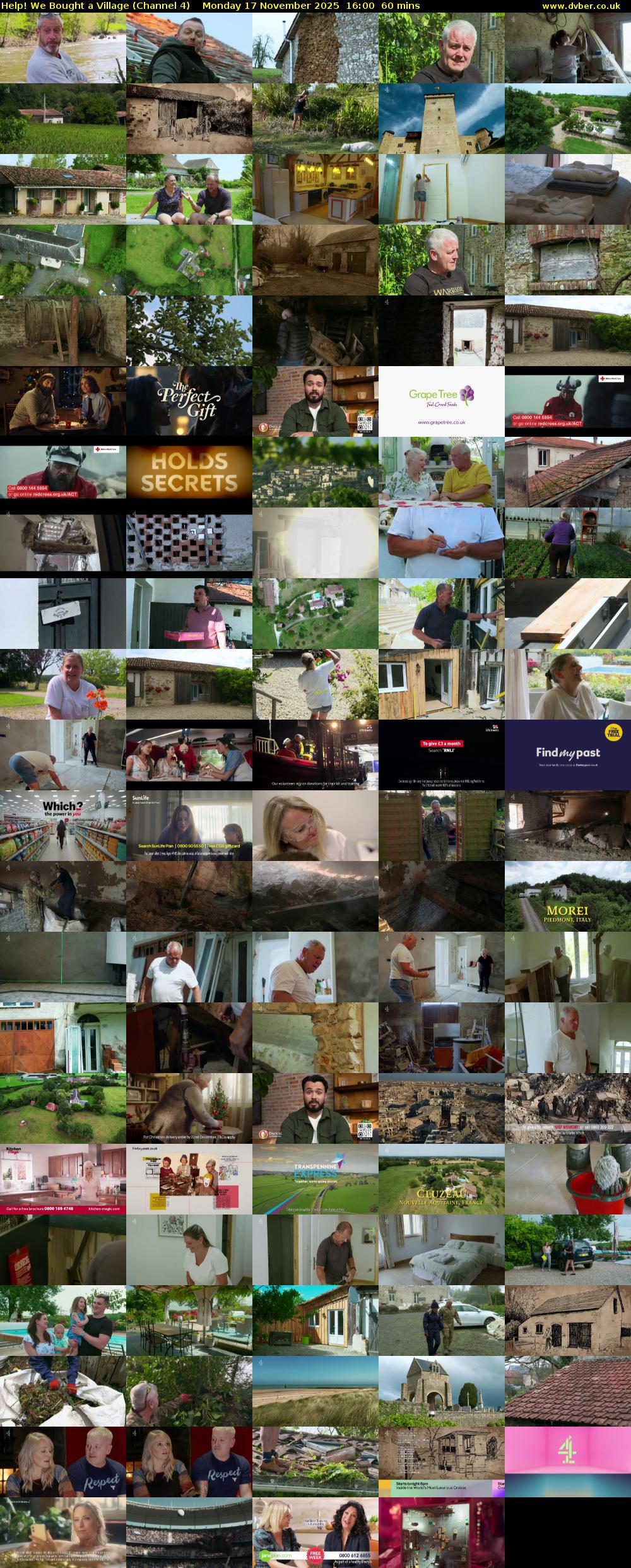 Help! We Bought a Village (Channel 4) Monday 17 November 2025 16:00 - 17:00