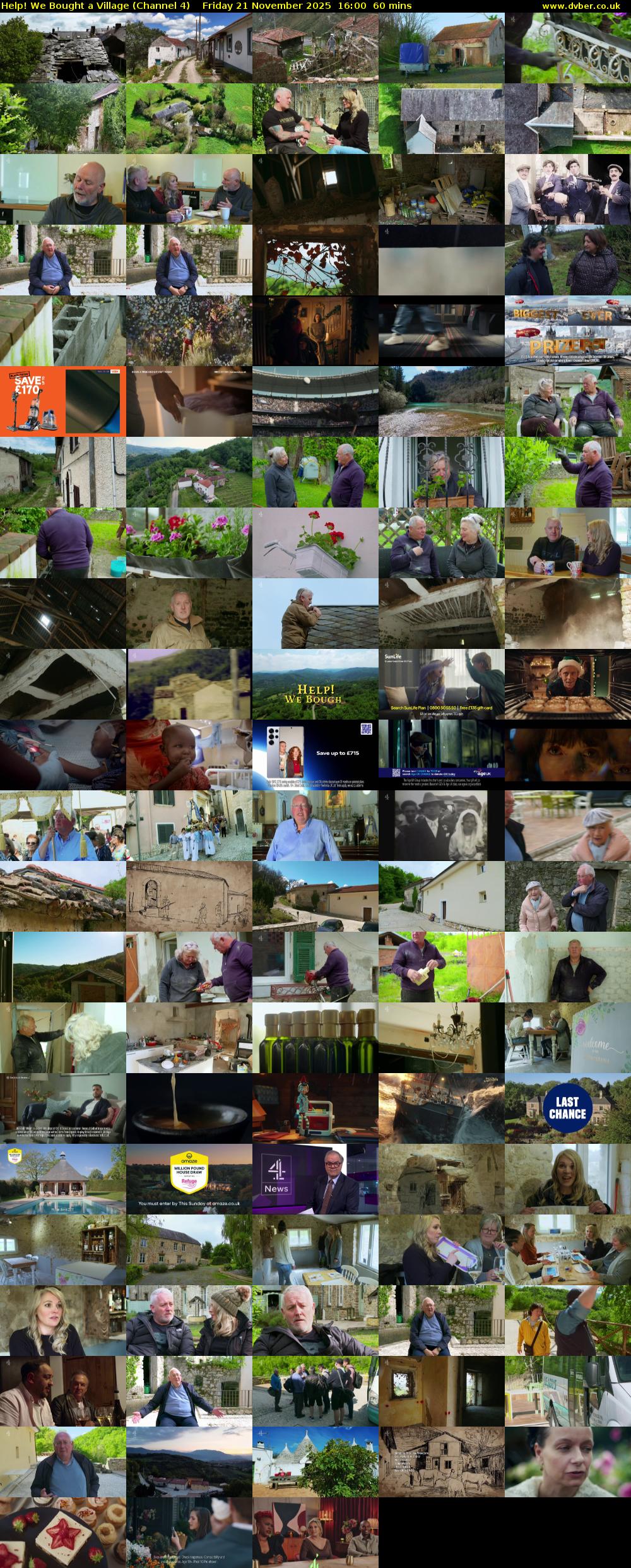 Help! We Bought a Village (Channel 4) Friday 21 November 2025 16:00 - 17:00