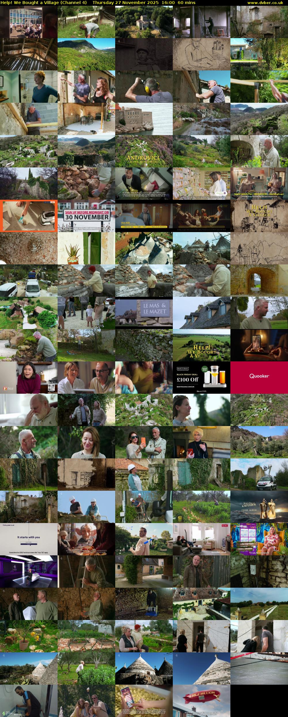 Help! We Bought a Village (Channel 4) Thursday 27 November 2025 16:00 - 17:00