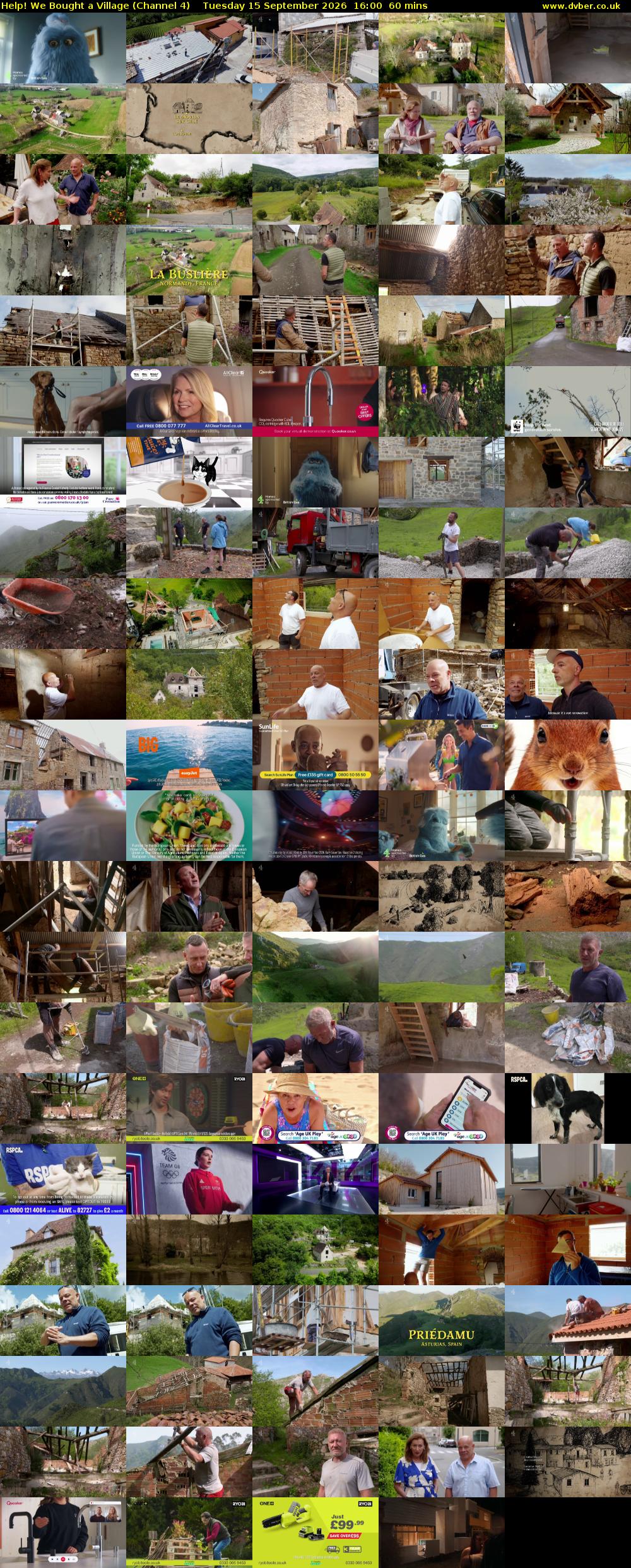 Help! We Bought a Village (Channel 4) Tuesday 15 September 2026 16:00 - 17:00