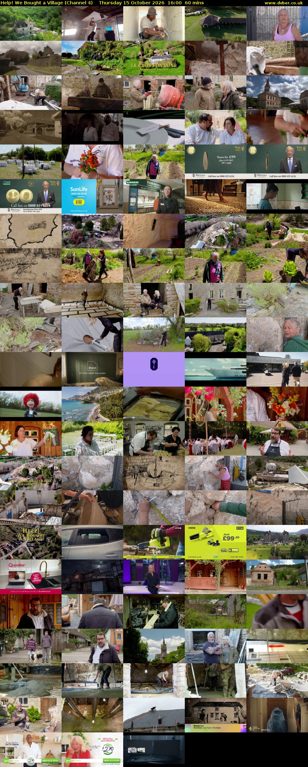 Help! We Bought a Village (Channel 4) Thursday 15 October 2026 16:00 - 17:00