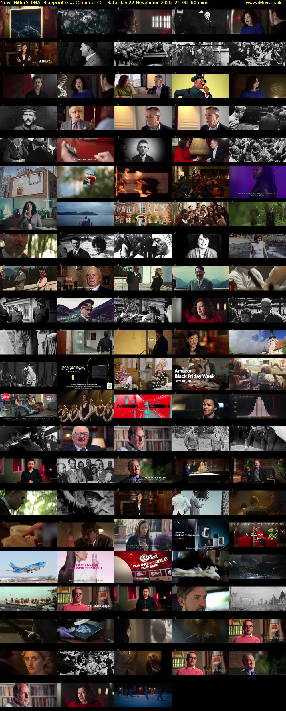Hitler's DNA: Blueprint of... (Channel 4) Saturday 22 November 2025 21:05 - 22:05